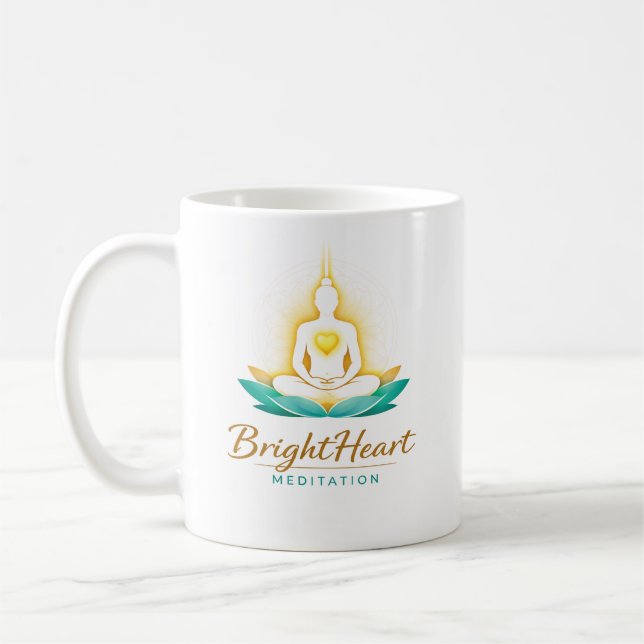 Mug with Brightheart Meditation logo (Left)