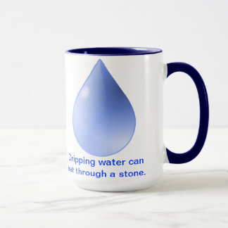 Mug With Chinese Proverb About Persistence.