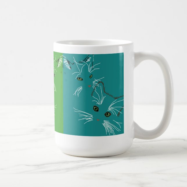 Mug with colours and kittens (Right)