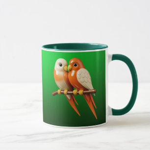 Mug with couple of birds.
