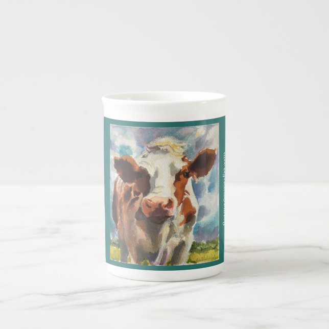 Mug with Cow watercolor (Front)