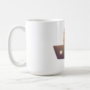 Mug with Cute Cat Illustration – For Feline Lovers