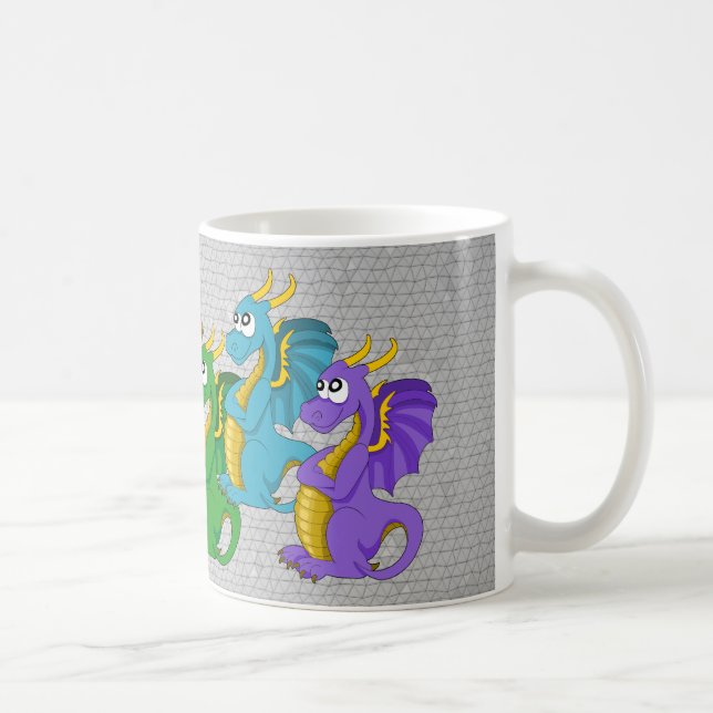 Mug with dragon cartoon (Right)
