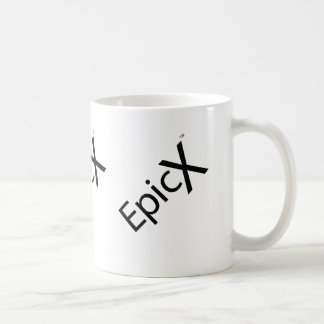 Mug with EpicX Text 3 Logo Tilted 45 Left
