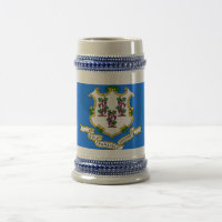 Mug with Flag of Connecticut State -USA