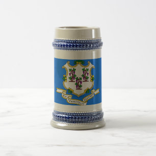 Mug with Flag of Connecticut State -USA