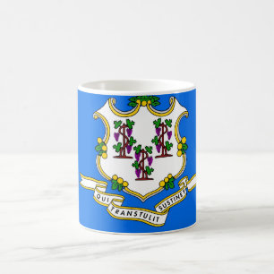 Mug with Flag of  Connecticut State - USA