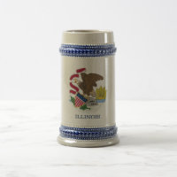 Mug with Flag of Illinois State -USA