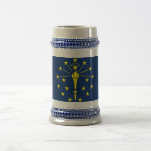Mug with Flag of Indiana State -USA