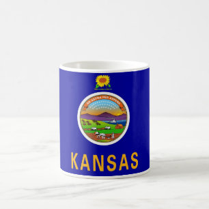 Mug with Flag of Kansas State - USA
