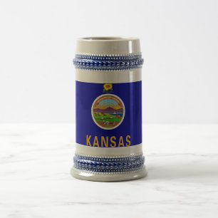 Mug with Flag of Kansas State -USA
