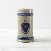Mug with Flag of Massachusetts State -USA