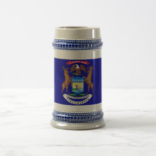 Mug with Flag of Michigan State -USA