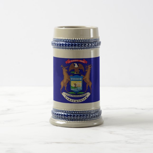 Mug with Flag of Michigan State -USA (Center)