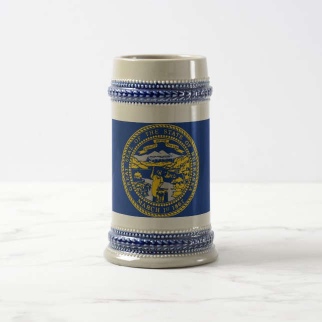 Mug with Flag of Nebraska State -USA (Center)
