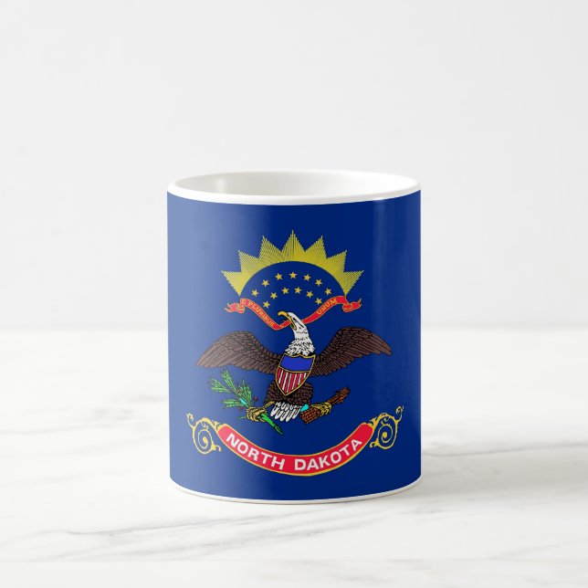 Mug with Flag of North Dakota State - USA (Center)
