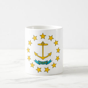 Mug with Flag of Rhode Island State - USA