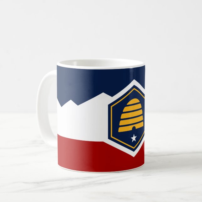 Mug with Flag of Utah, USA (Front Left)