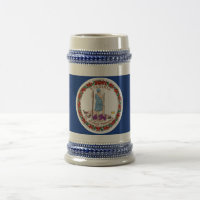 Mug with Flag of Virginia State -USA