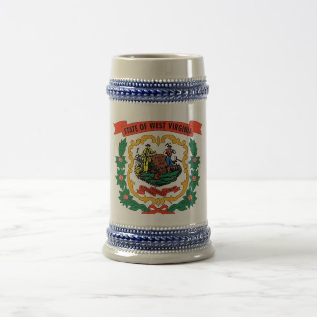 Mug with Flag of West Virginia State -USA (Center)