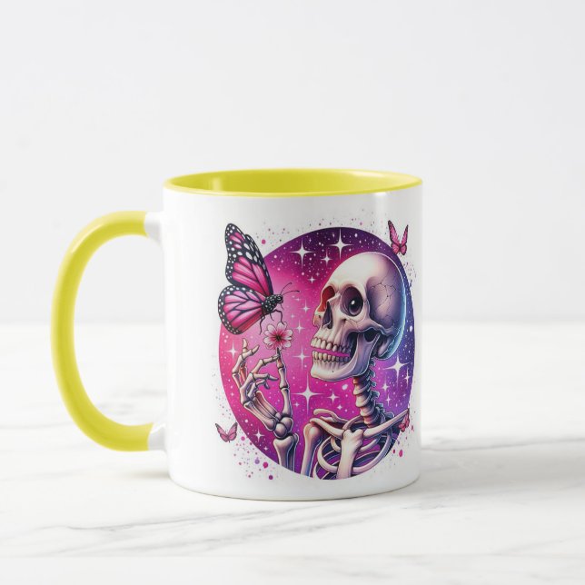 mug with happy skeleton (Left)