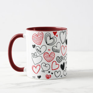 Mug with hearts as a gift for mum