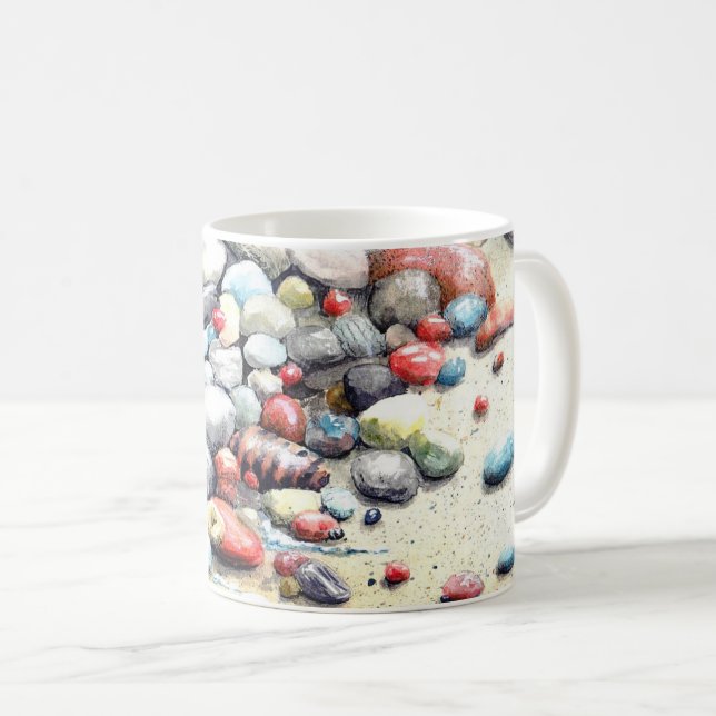 Mug with image of Stones from Lake Superior (Front Right)