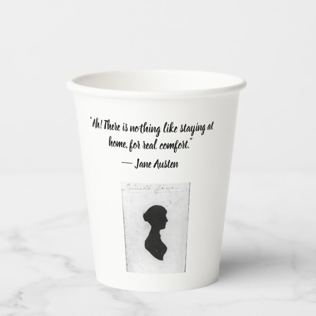 Mug  with Jane Austen quote Paper Cups (Front)