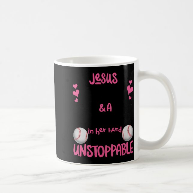 Mug With Jesus In Her Heart And A Softball She Is Unst (Droite)