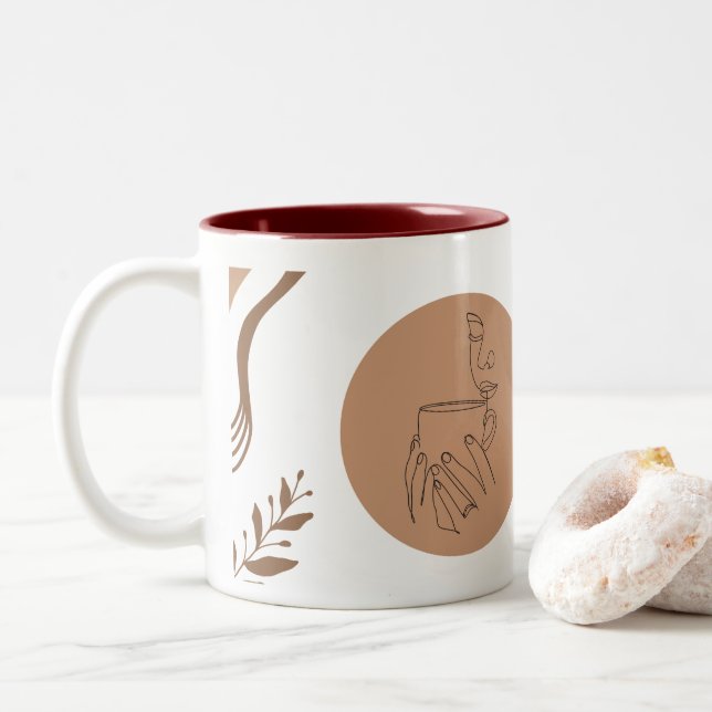 Mug with legend life is better coffee after (With Donut)