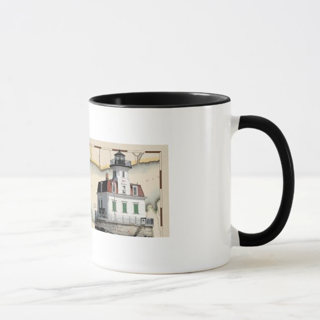 mug with lighthouses #2, Rondout & Esopus (Right)