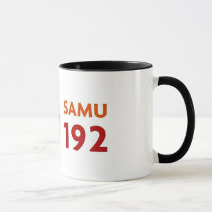 Mug with logomarca SAMU 192