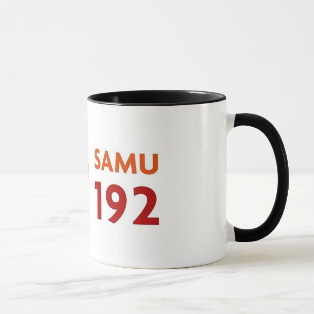 Mug with logomarca SAMU 192 (Right)