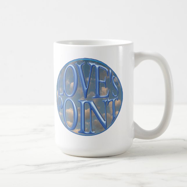 Mug with Love's Point Logo over clouds (Right)