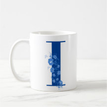 Mug With Monogram Floral Letter I
