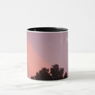 mug with original photo of sunset with moon