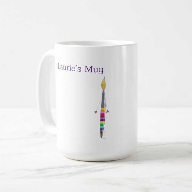 Mug With Paintbrush Customizable (Front Left)