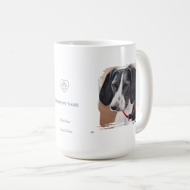 Mug with painting of pets (Front Right)