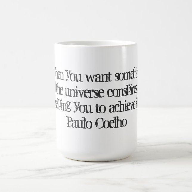 Mug with Paulo Coelho Quote (Center)