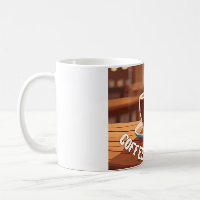 Mug with personalized photo (Coffee and life) (Left)