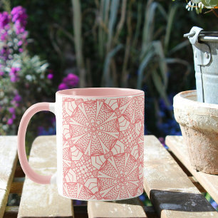 Mug with pink pattern