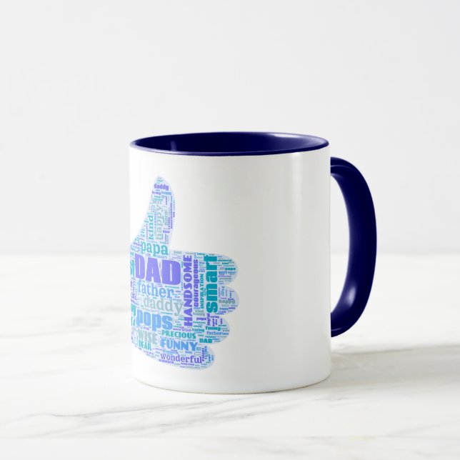 Mug with print in the centre - Word Cloud (Front Right)
