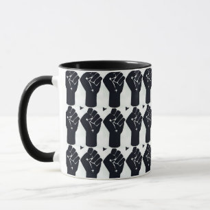 Mug with repeating fist