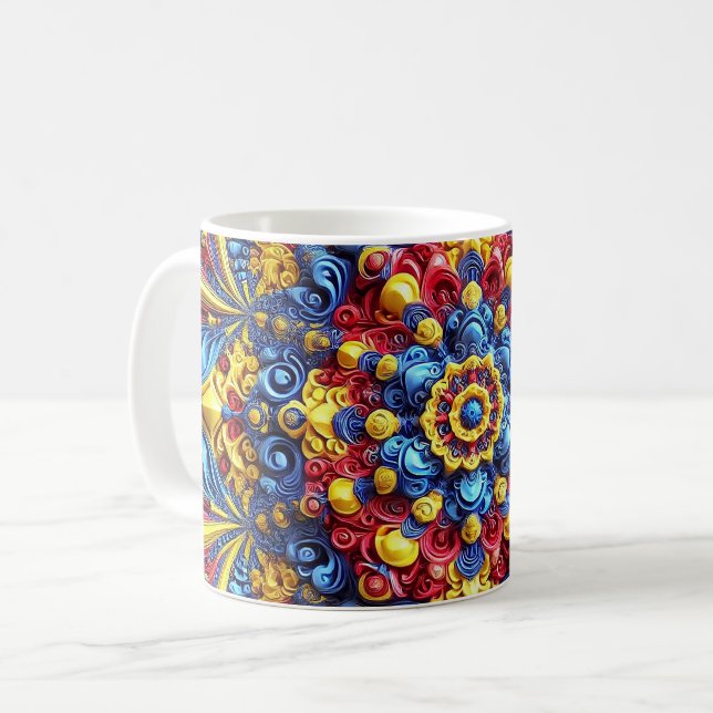 Mug with Romanian Colours Design (Front Left)