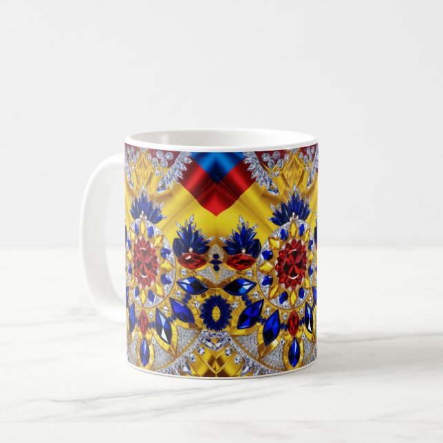 Mug with Romanian Colours Design (Front Left)