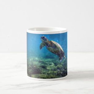 mug with sea turtle design