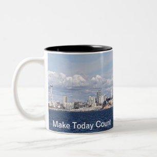Mug with Seattle Skyline and Make Today Count