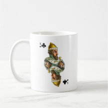 Mug with the image of the card king of the cross
