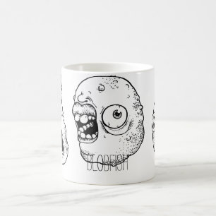 Mug with weird distorted faces