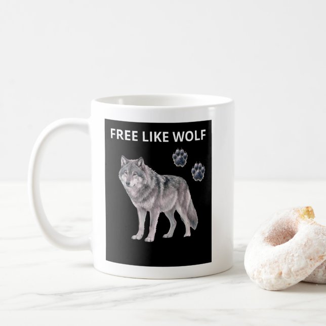 Mug with wolf (With Donut)